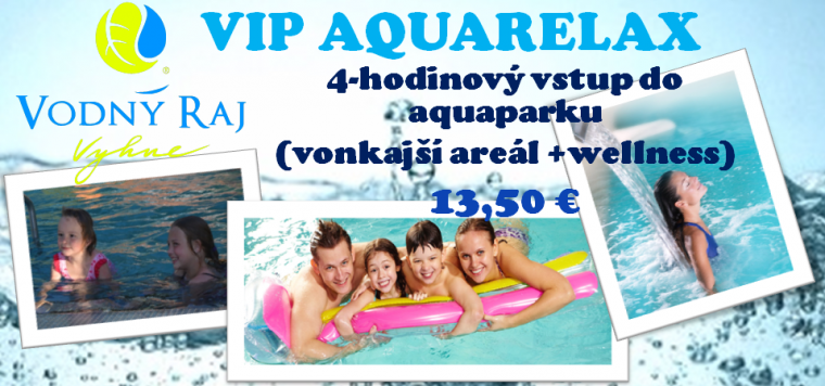 vodny raj vyhne vip balicek