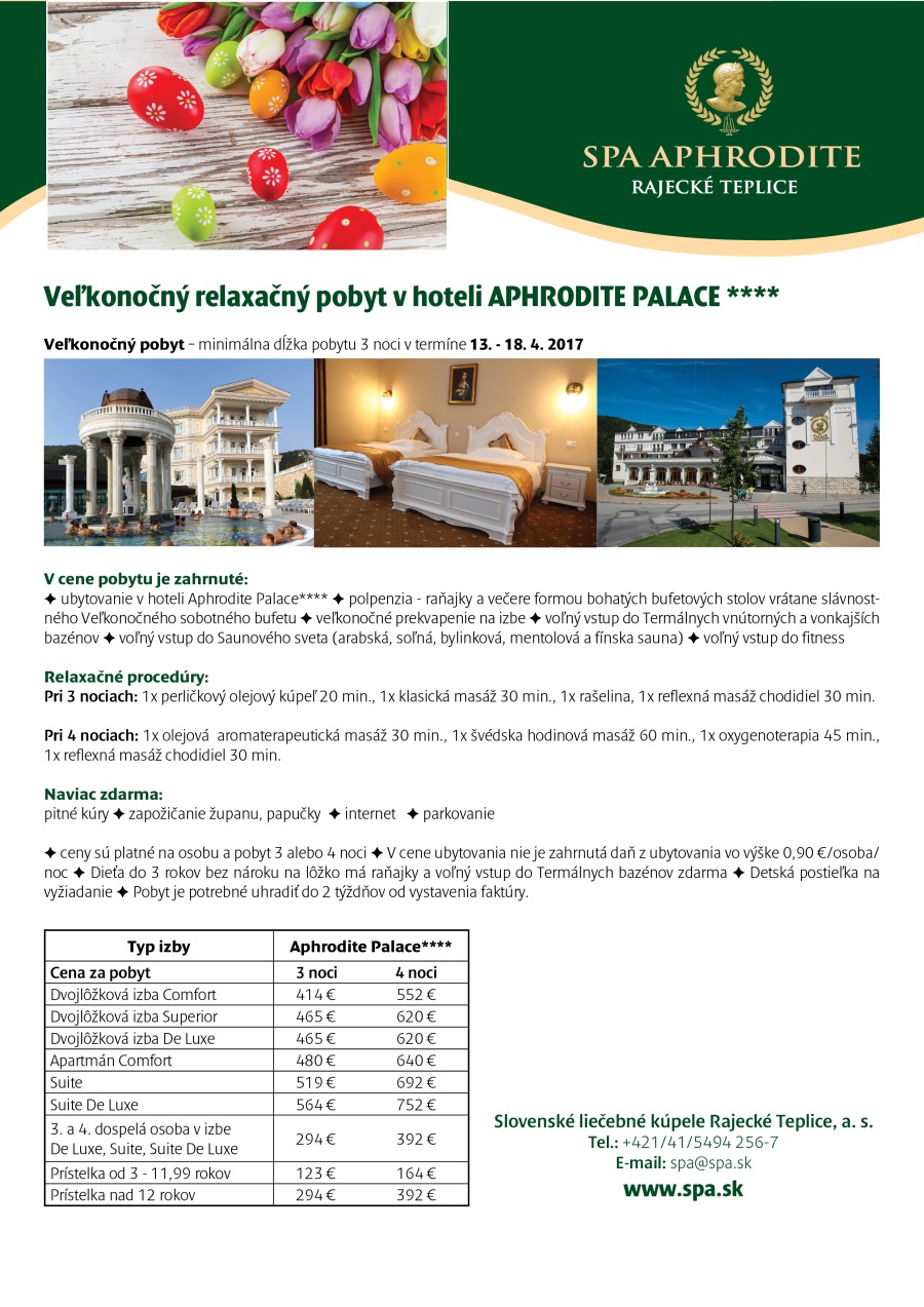 2954 cennik velka noc aprodite palace 2017
