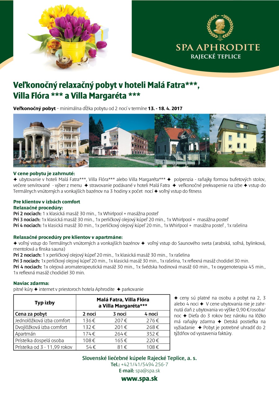 2955 cennik velka noc mala fatra a vily 2017